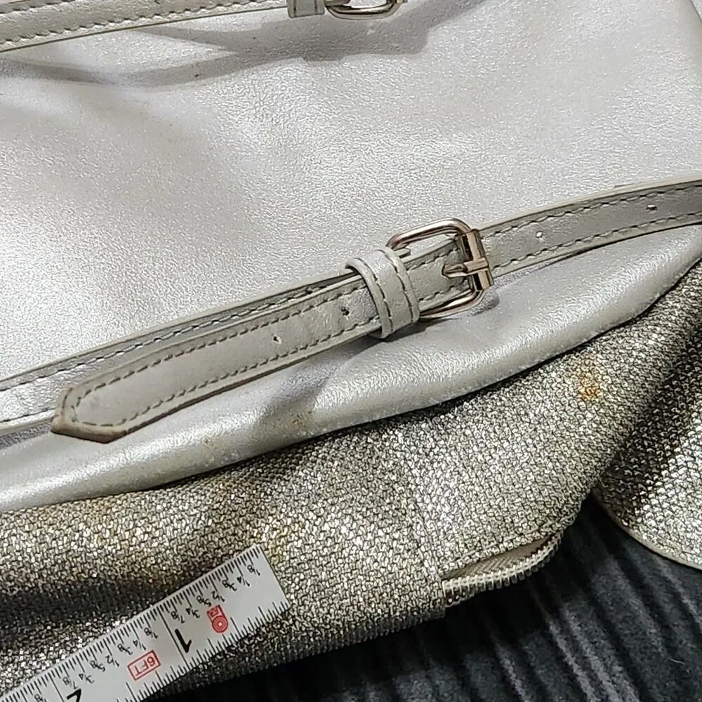 Mickey Mause Girls Kid Backpack Gray Metallic